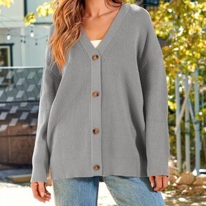 Oversized Button Up Cardigan